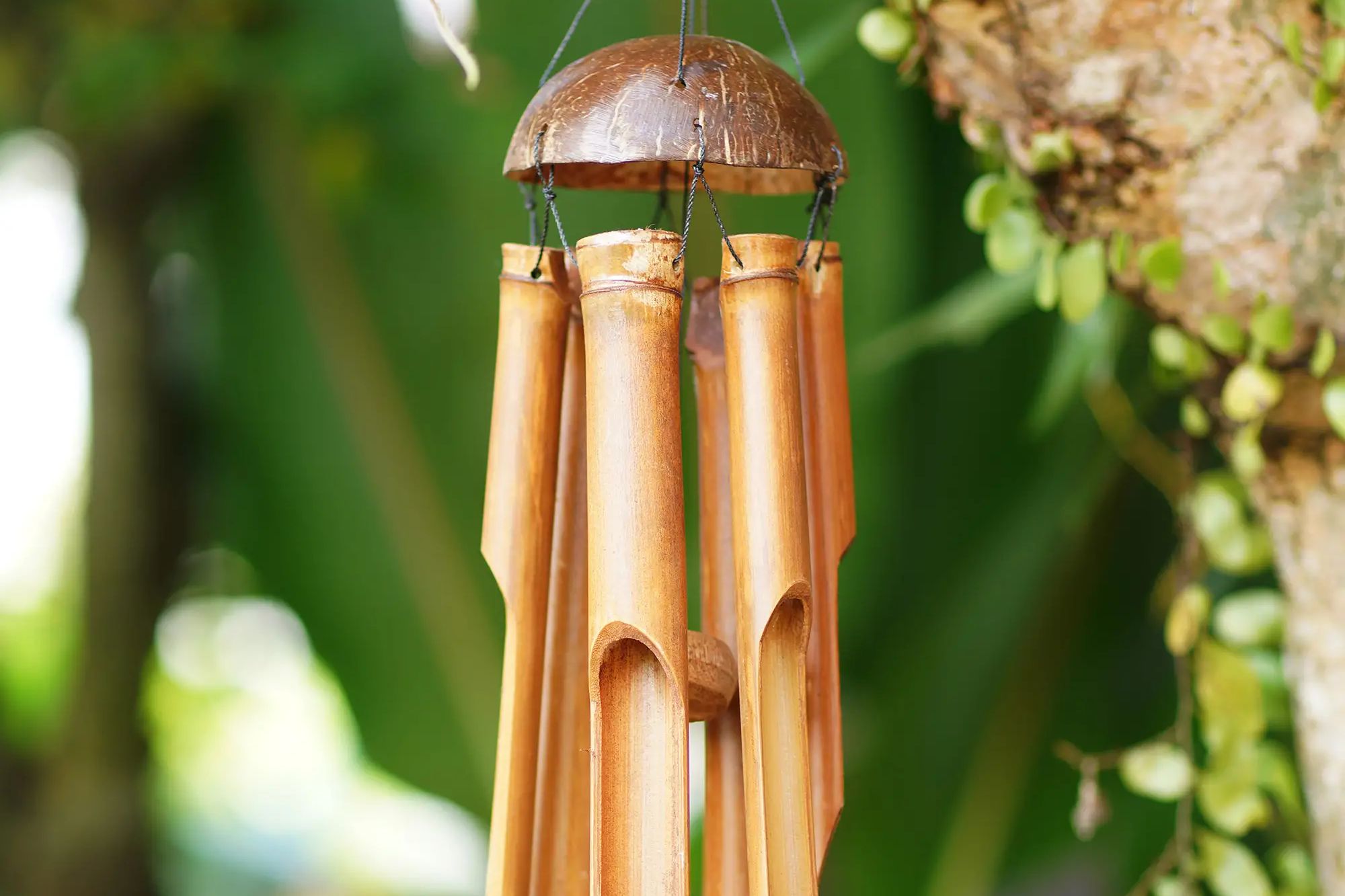 Novica Hand Crafted Bamboo Wind Chime from Bali