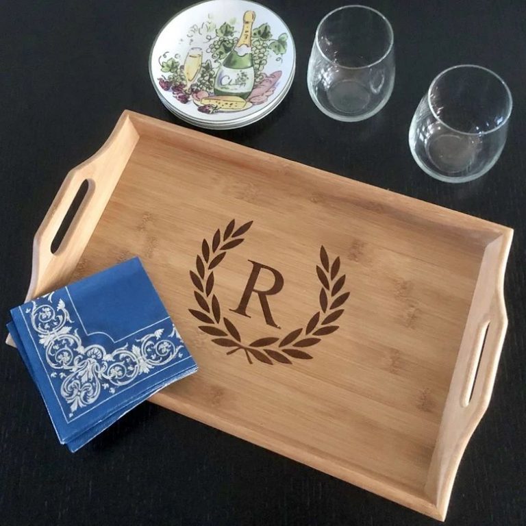 Etsy personalized bamboo serving tray
