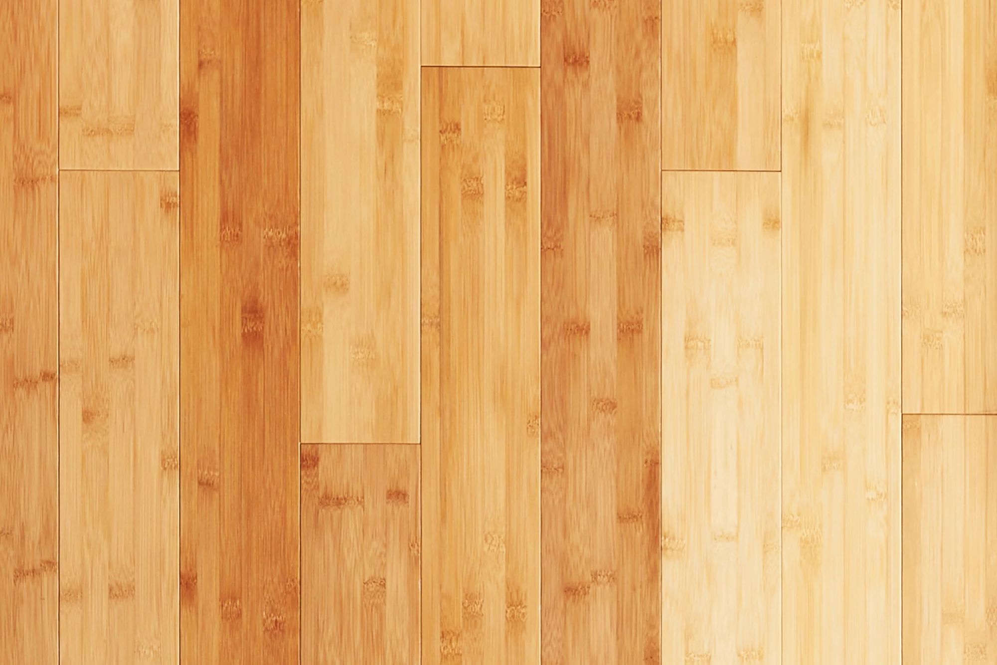 Overhead view of a clean bamboo floor