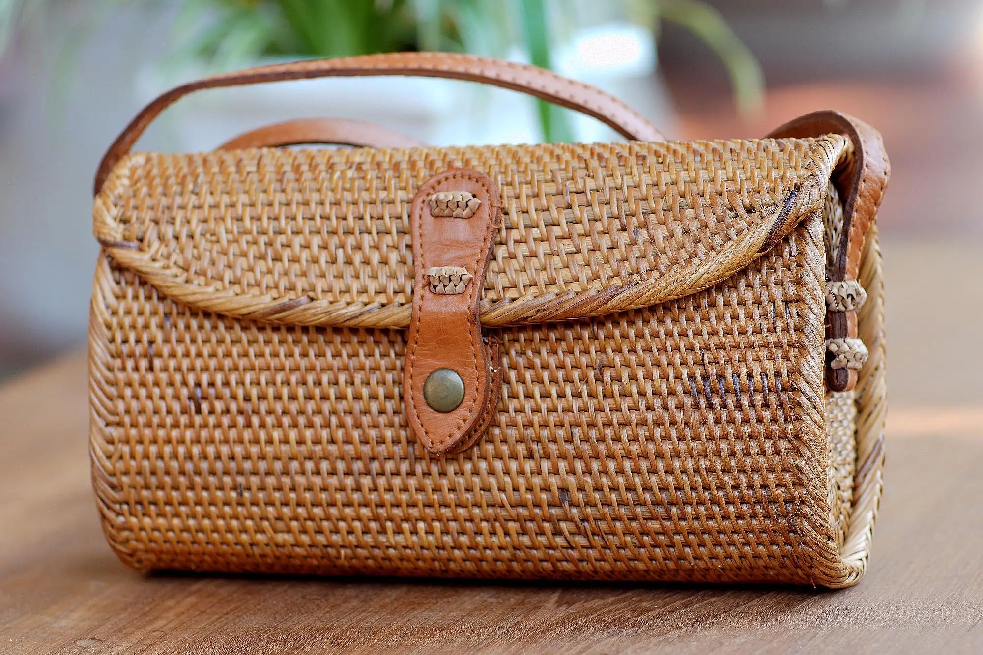 Bamboo bag purse