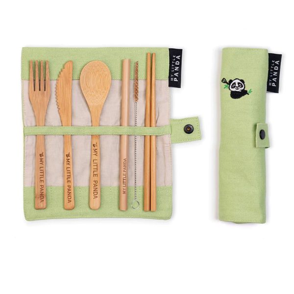 My Little Panda bamboo lunch set of cutlery and flatware