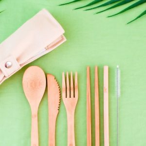 Seek Bamboo reusable bamboo cutlery set