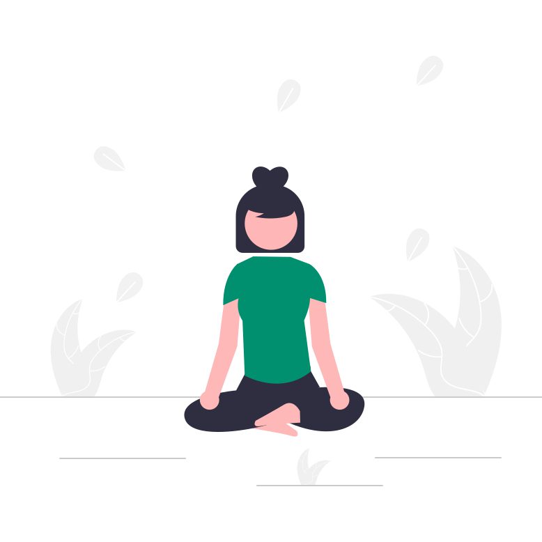 Illustration of a woman meditating